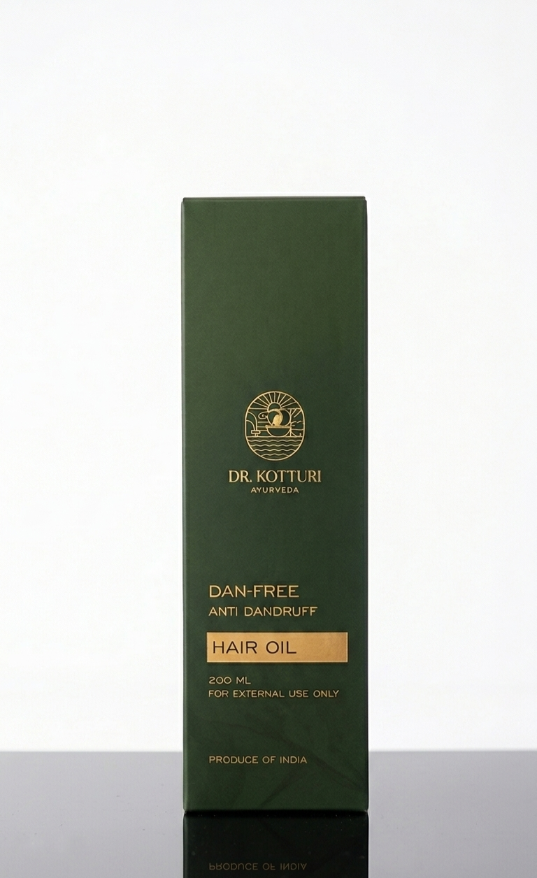 Dr. Kotturi Ayurveda Dan-Free Anti Dandruff Hair Oil- 200ML | Anti-Dandruff Hair Oil