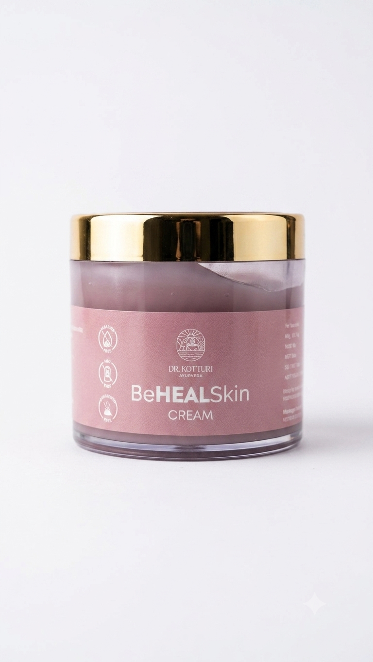 Dr. Kotturi Ayurveda BeHEALSkin Cream - 80G | Ayurvedic Formulation for Psoriasis-Prone Skin